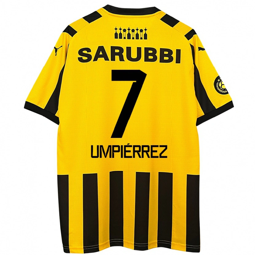 Danxen Kid Leandro Umpiérrez #7 Yellow Black Home Jersey 2024/25 T-Shirt