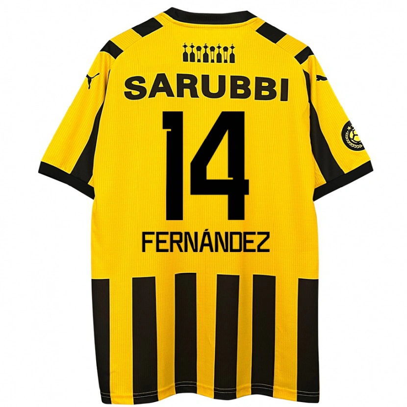 Danxen Kid Faustino Fernández #14 Yellow Black Home Jersey 2024/25 T-Shirt