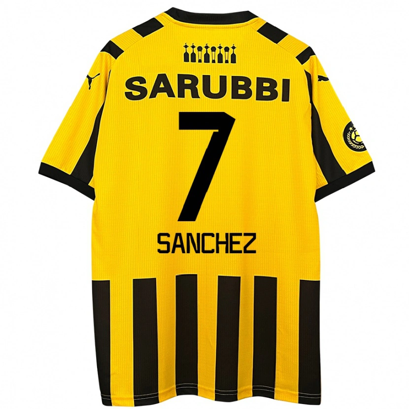 Danxen Kid Carlos Sánchez #7 Yellow Black Home Jersey 2024/25 T-Shirt