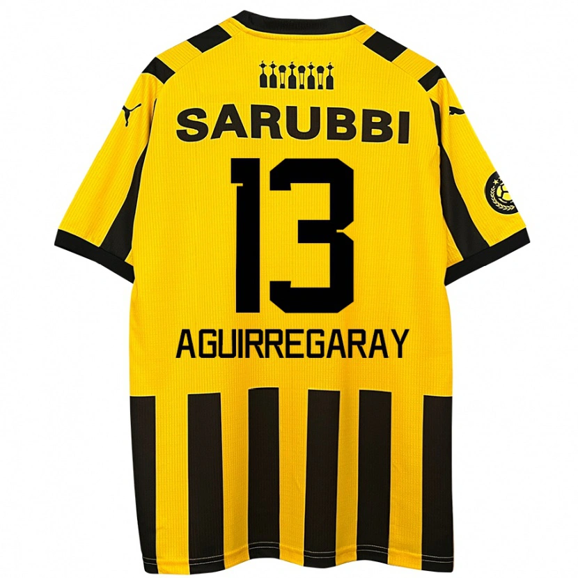 Danxen Kid Matías Aguirregaray #13 Yellow Black Home Jersey 2024/25 T-Shirt