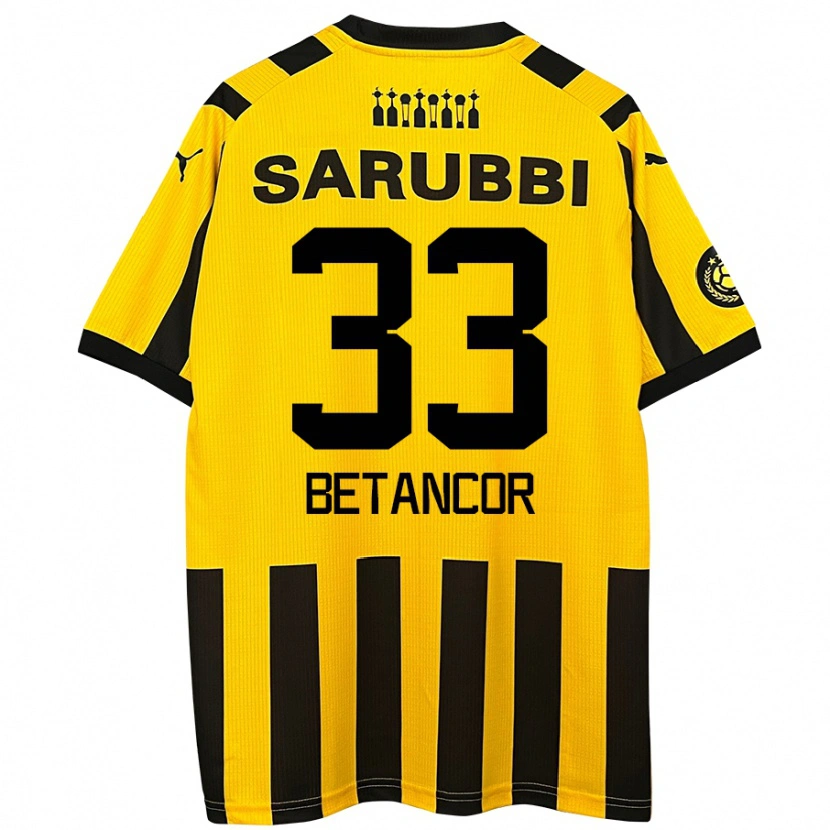 Danxen Kid Bruno Betancor #33 Yellow Black Home Jersey 2024/25 T-Shirt