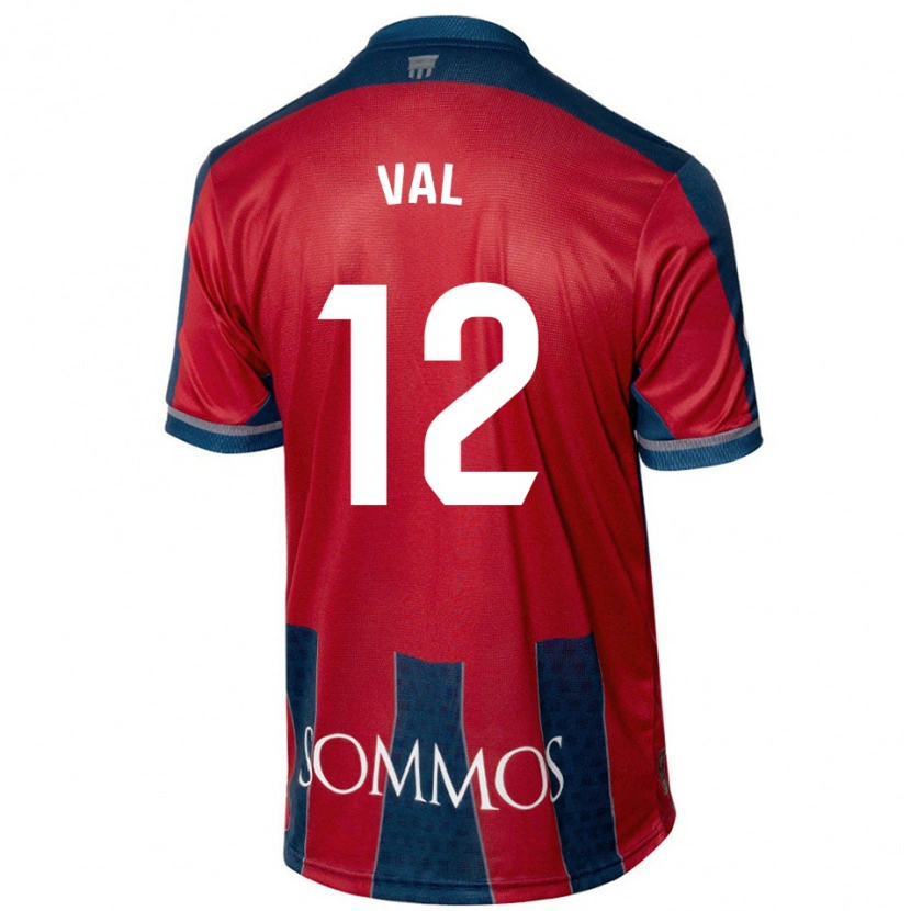 Danxen Kid Ángel Val #12 Red Blue Home Jersey 2024/25 T-Shirt