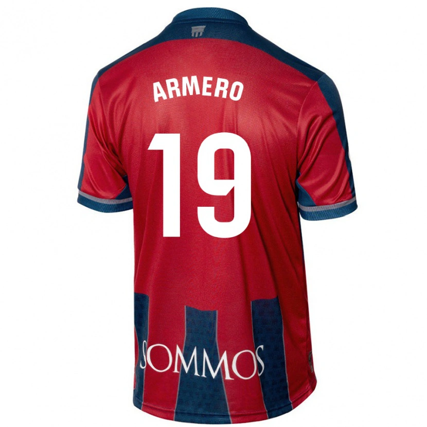 Danxen Kid Sergi Armero #19 Red Blue Home Jersey 2024/25 T-Shirt