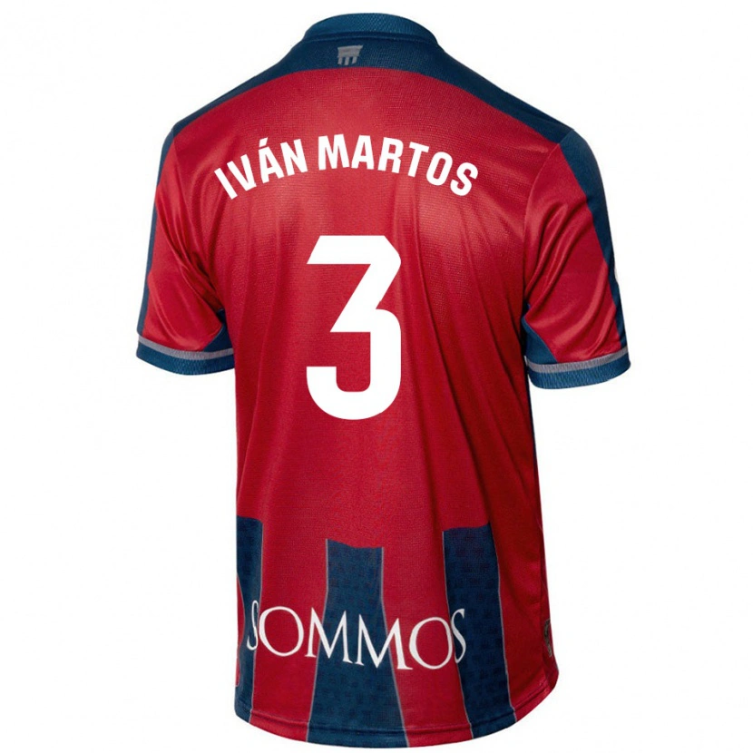 Danxen Kid Iván Martos #3 Red Blue Home Jersey 2024/25 T-Shirt