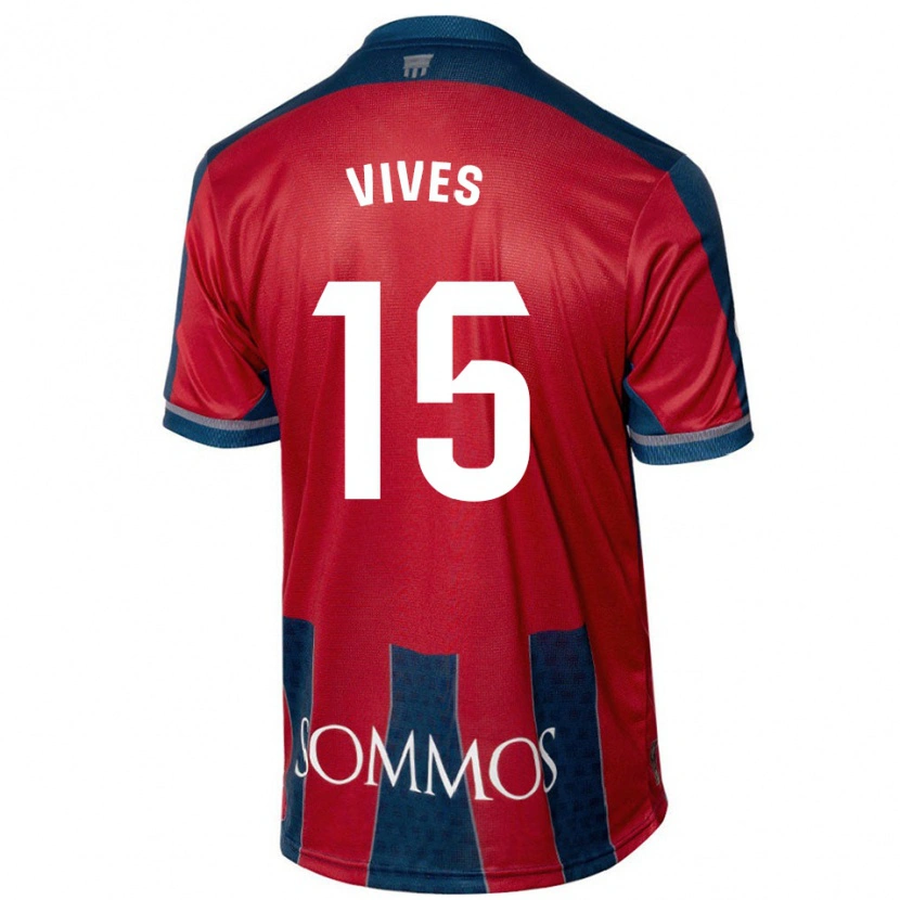 Danxen Kid Helena Vives #15 Red Blue Home Jersey 2024/25 T-Shirt