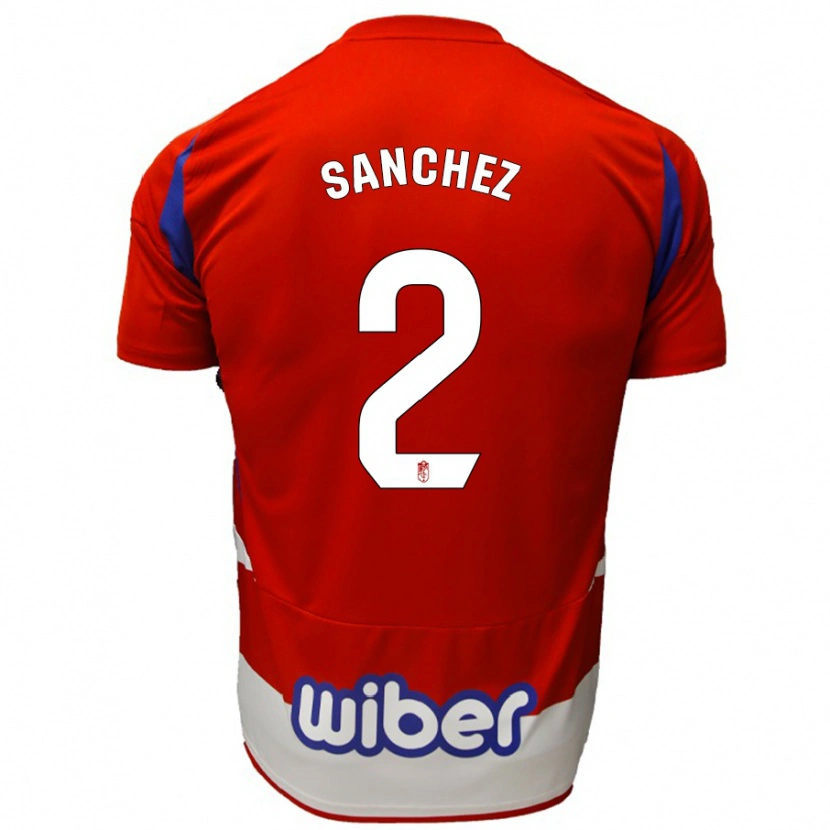 Danxen Kid Rubén Sánchez #2 Red White Blue Home Jersey 2024/25 T-Shirt