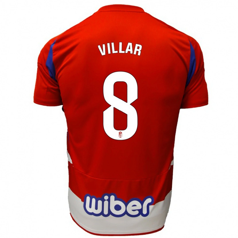 Danxen Kid Gonzalo Villar #8 Red White Blue Home Jersey 2024/25 T-Shirt