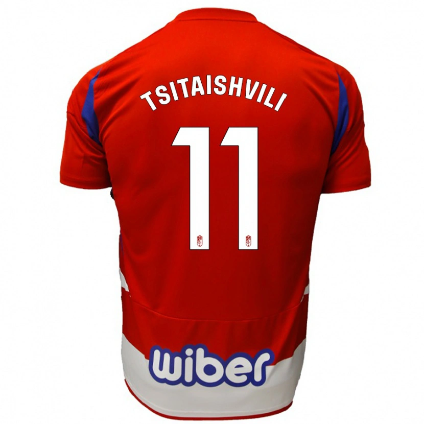 Danxen Kid Georgiy Tsitaishvili #11 Red White Blue Home Jersey 2024/25 T-Shirt