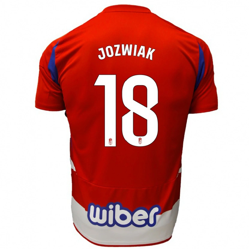 Danxen Kid Kamil Jóźwiak #18 Red White Blue Home Jersey 2024/25 T-Shirt