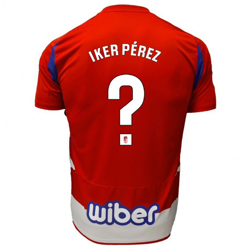 Danxen Kid Iker Pérez #0 Red White Blue Home Jersey 2024/25 T-Shirt