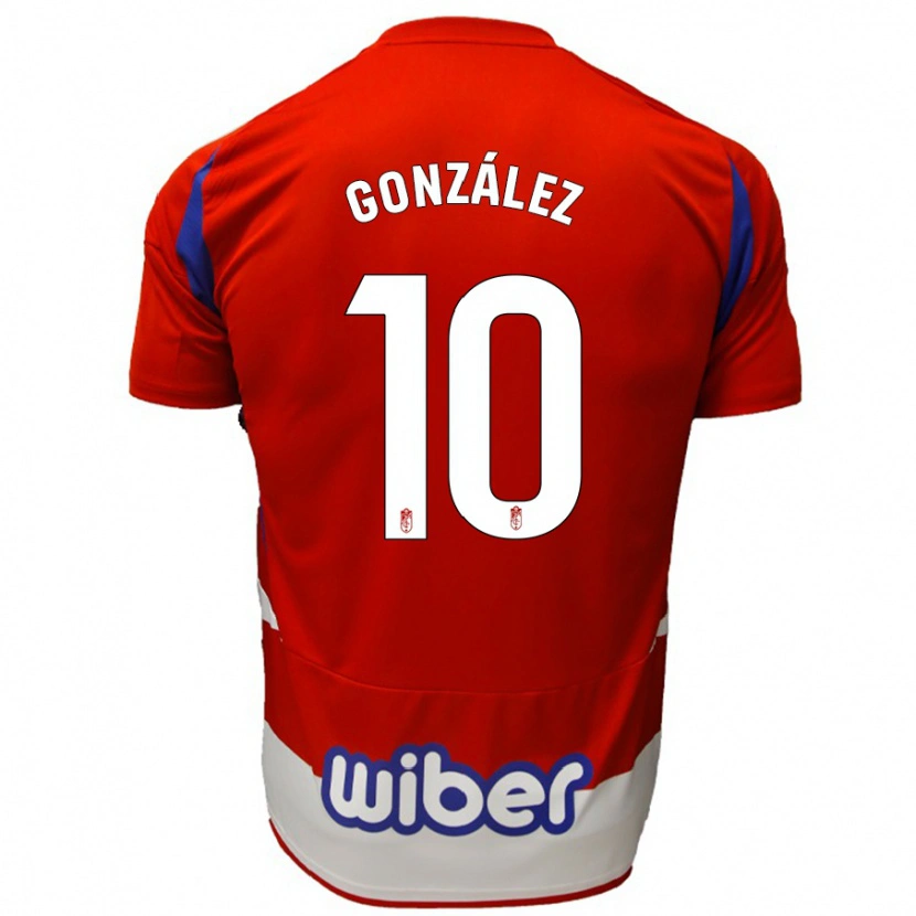 Danxen Kid Mario González #10 Red White Blue Home Jersey 2024/25 T-Shirt