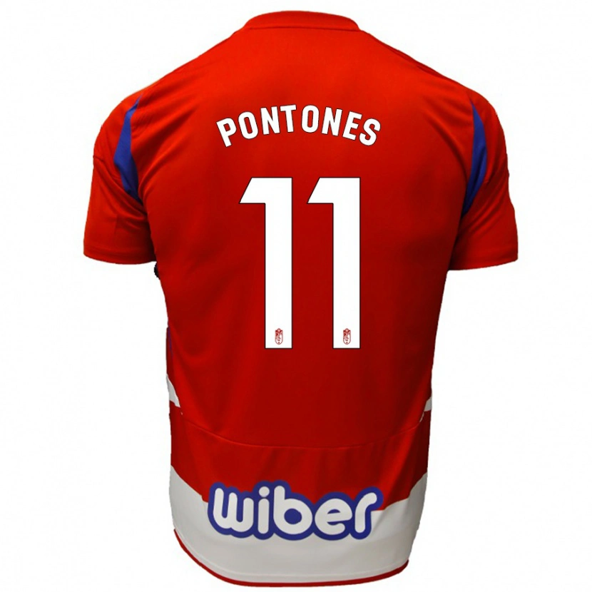 Danxen Kid Juan Carlos Pontones #11 Red White Blue Home Jersey 2024/25 T-Shirt