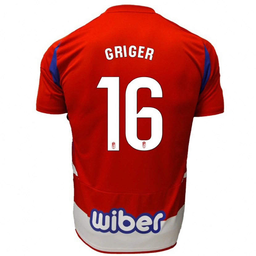 Danxen Kid Adam Griger #16 Red White Blue Home Jersey 2024/25 T-Shirt