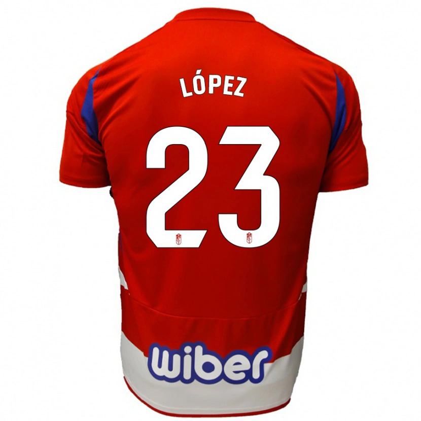 Danxen Kid Diego López #23 Red White Blue Home Jersey 2024/25 T-Shirt