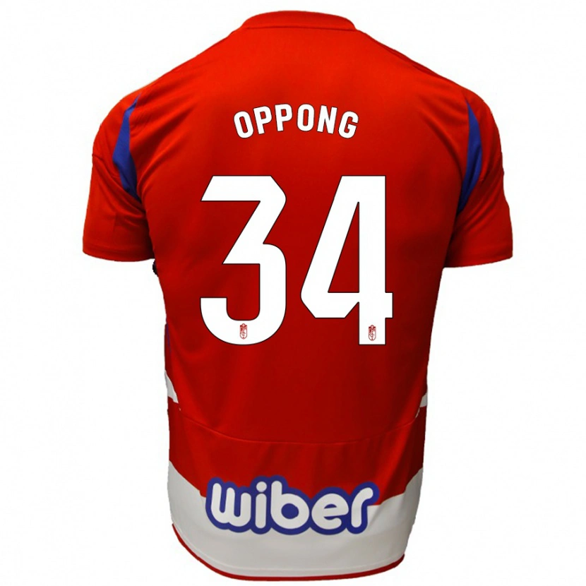 Danxen Kid Oscar Naasei Oppong #34 Red White Blue Home Jersey 2024/25 T-Shirt