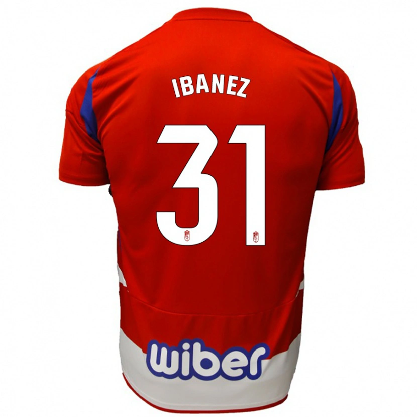 Danxen Kid Alba Ibáñez #31 Red White Blue Home Jersey 2024/25 T-Shirt