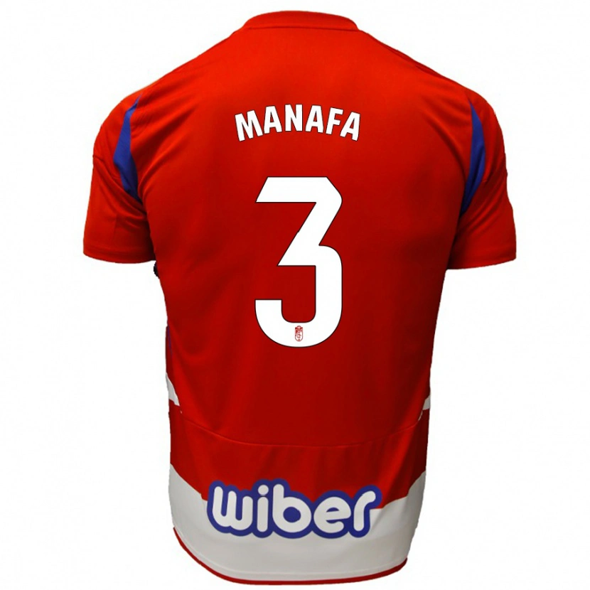 Danxen Kid Wilson Manafá #3 Red White Blue Home Jersey 2024/25 T-Shirt