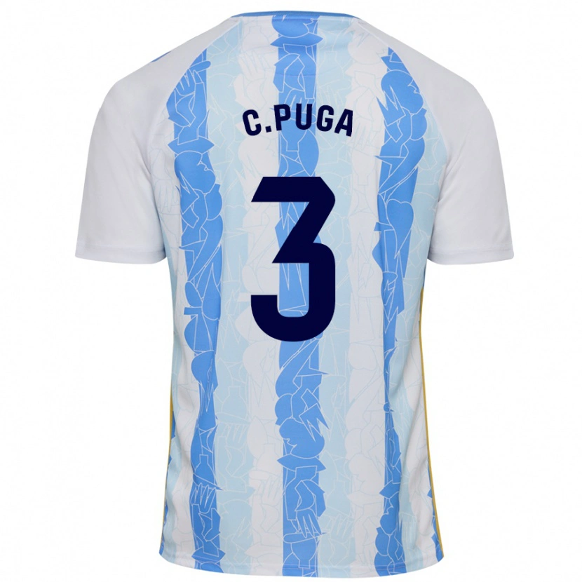 Danxen Kid Carlos Puga #3 White Blue Home Jersey 2024/25 T-Shirt