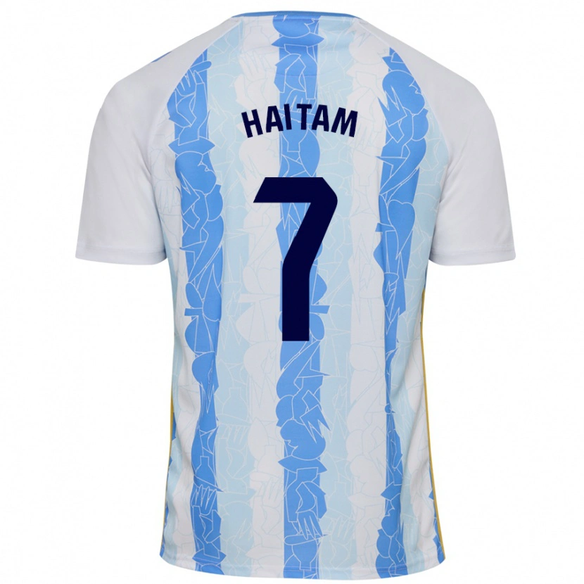 Danxen Kid Haitam Abaida #7 White Blue Home Jersey 2024/25 T-Shirt