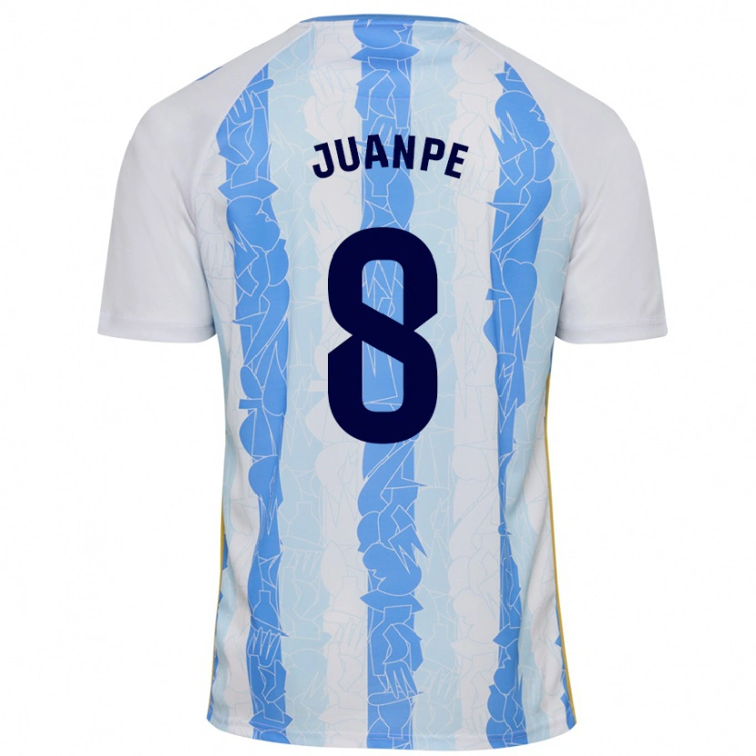 Danxen Kid Juanpe #8 White Blue Home Jersey 2024/25 T-Shirt