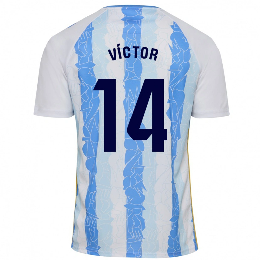 Danxen Kid Víctor García #14 White Blue Home Jersey 2024/25 T-Shirt