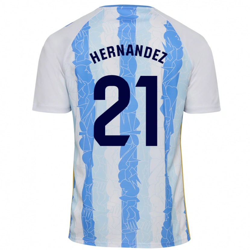 Danxen Kid Juan Hernández #21 White Blue Home Jersey 2024/25 T-Shirt