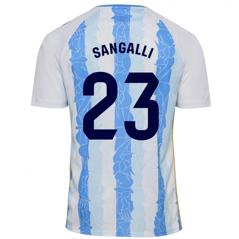 Danxen Kid Luca Sangalli #23 White Blue Home Jersey 2024/25 T-Shirt