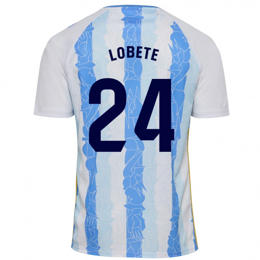 Danxen Kid Julen Lobete #24 White Blue Home Jersey 2024/25 T-Shirt