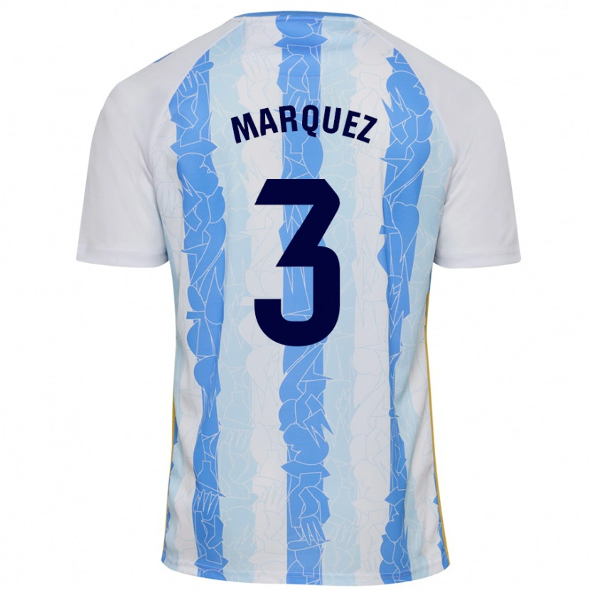 Danxen Kid David Márquez #3 White Blue Home Jersey 2024/25 T-Shirt