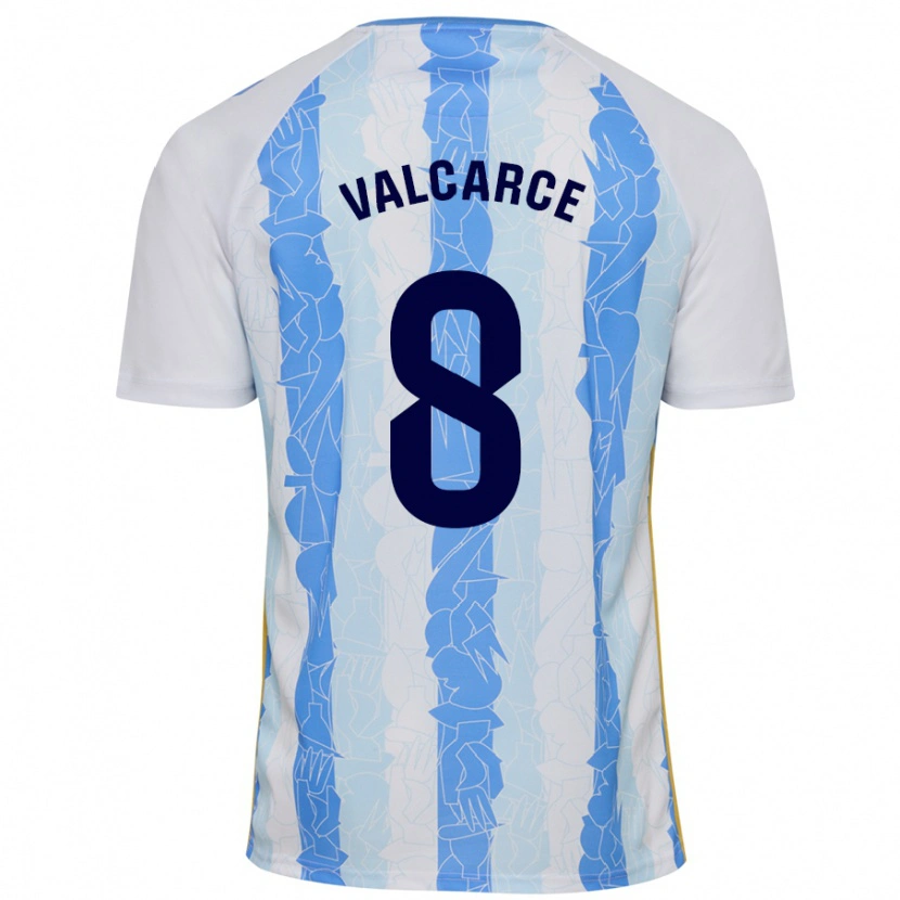 Danxen Kid Alejandro Valcarce #8 White Blue Home Jersey 2024/25 T-Shirt