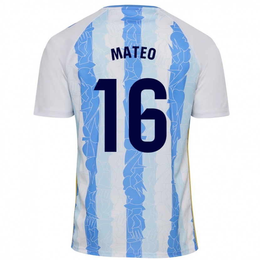 Danxen Kid Ángel Mateo #16 White Blue Home Jersey 2024/25 T-Shirt