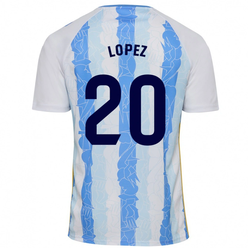 Danxen Kid Adri López #20 White Blue Home Jersey 2024/25 T-Shirt