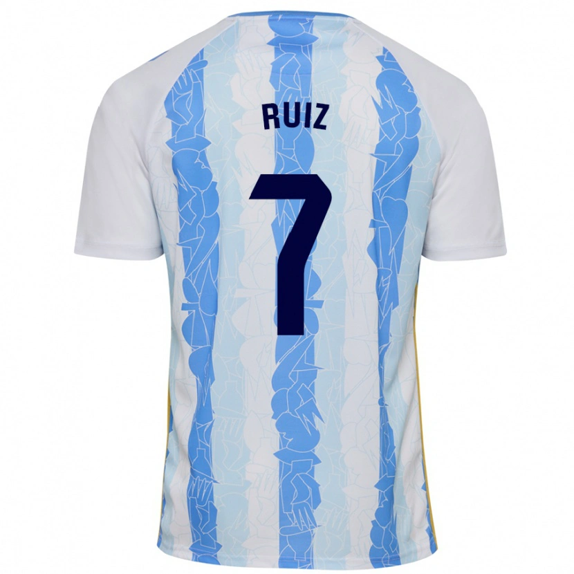 Danxen Kid María Ruiz #7 White Blue Home Jersey 2024/25 T-Shirt