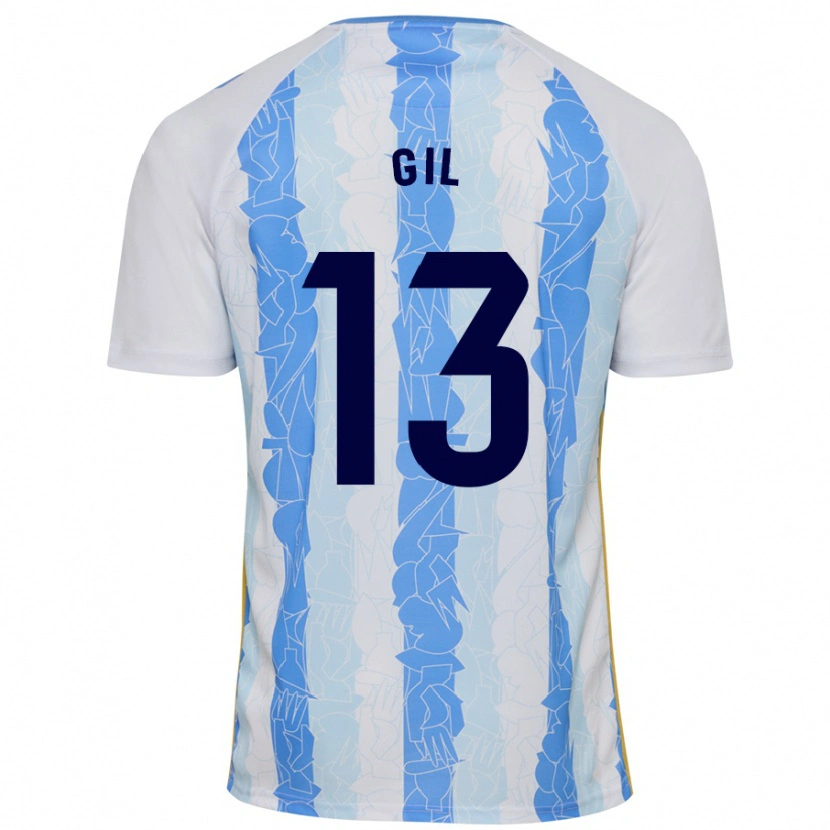 Danxen Kid Noelia Gil #13 White Blue Home Jersey 2024/25 T-Shirt