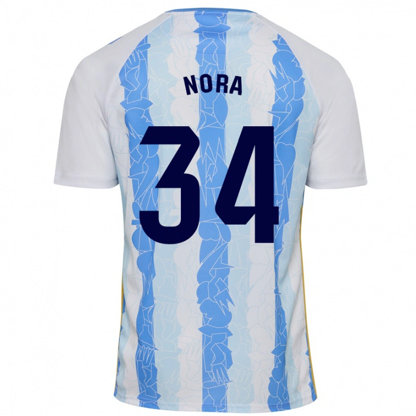 Danxen Kid Nora #34 White Blue Home Jersey 2024/25 T-Shirt