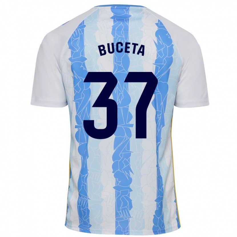 Danxen Kid Ana Buceta #37 White Blue Home Jersey 2024/25 T-Shirt