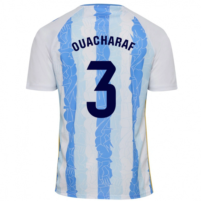 Danxen Kid Bilal Ouacharaf #3 White Blue Home Jersey 2024/25 T-Shirt