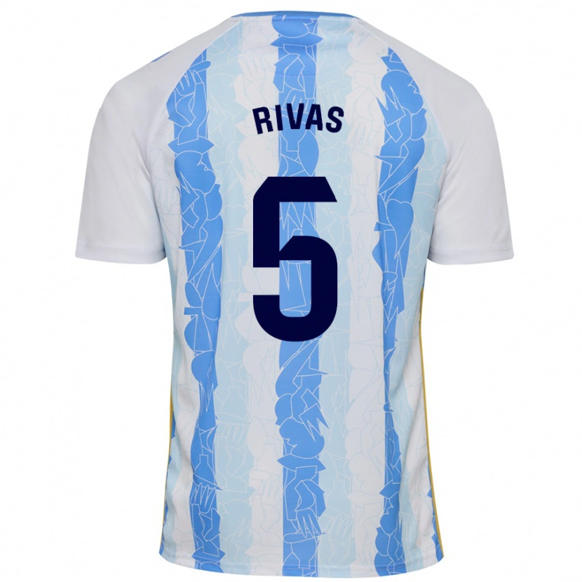 Danxen Kid Juande Rivas #5 White Blue Home Jersey 2024/25 T-Shirt