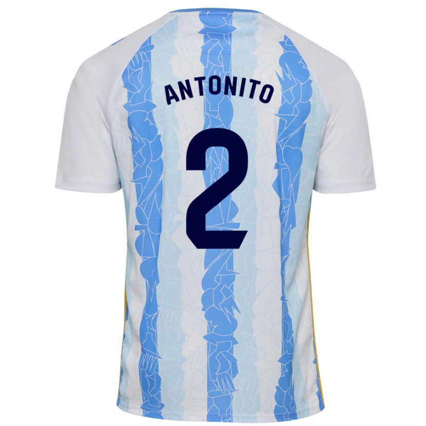 Danxen Kid Antoñito #2 White Blue Home Jersey 2024/25 T-Shirt