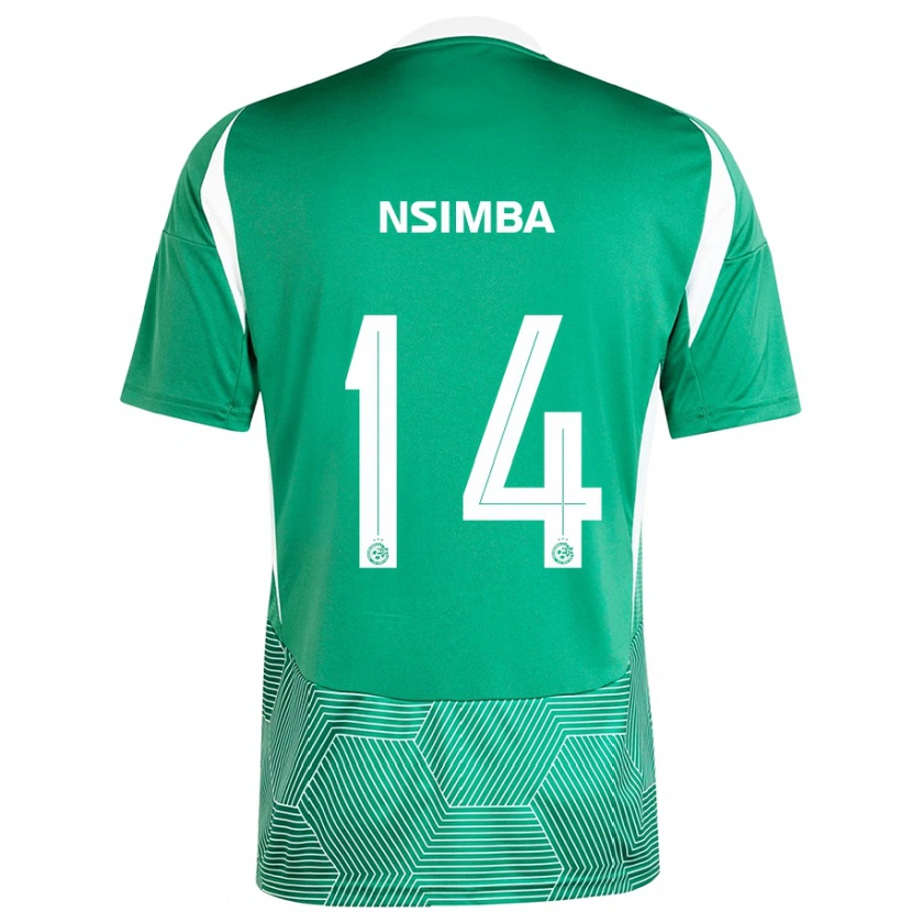 Danxen Kid Vital Nsimba #14 Green White Home Jersey 2024/25 T-Shirt