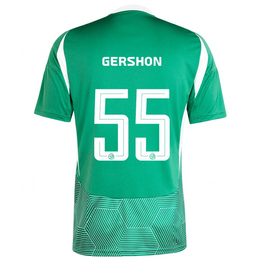 Danxen Kid Rami Gershon #55 Green White Home Jersey 2024/25 T-Shirt