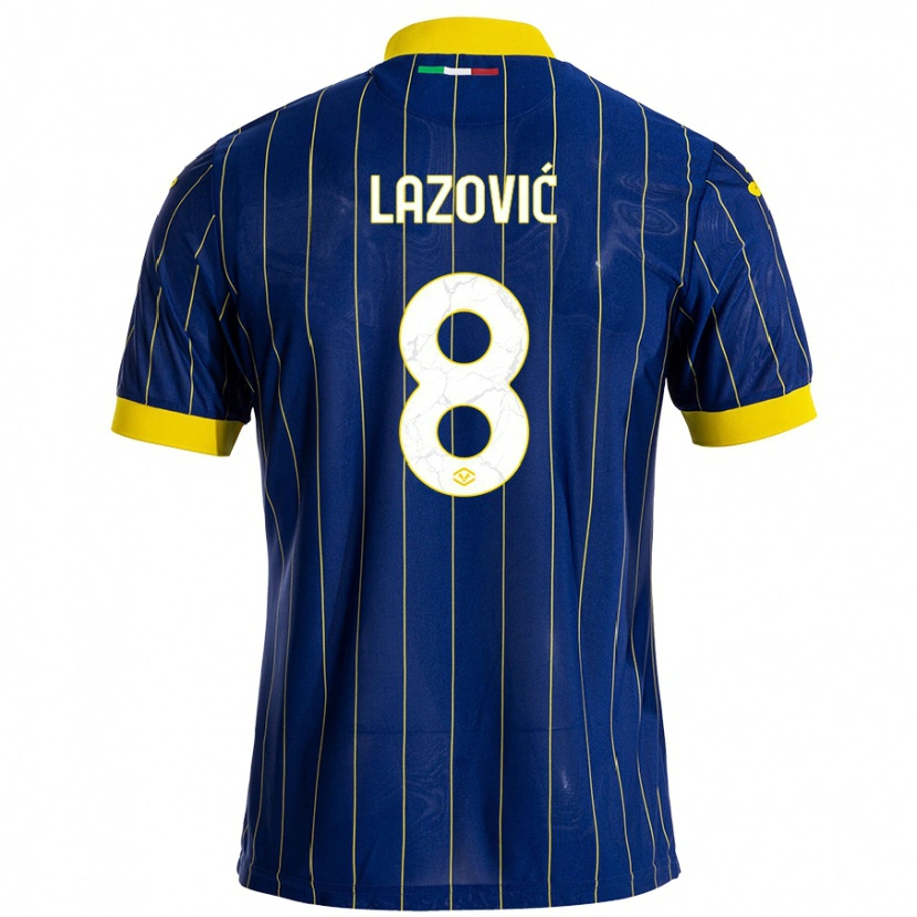 Danxen Kid Darko Lazović #8 Blue Yellow Home Jersey 2024/25 T-Shirt