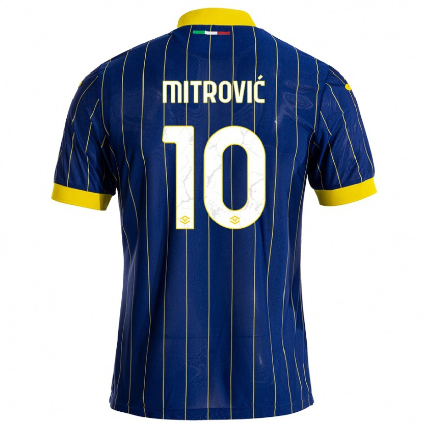 Danxen Kid Stefan Mitrović #10 Blue Yellow Home Jersey 2024/25 T-Shirt