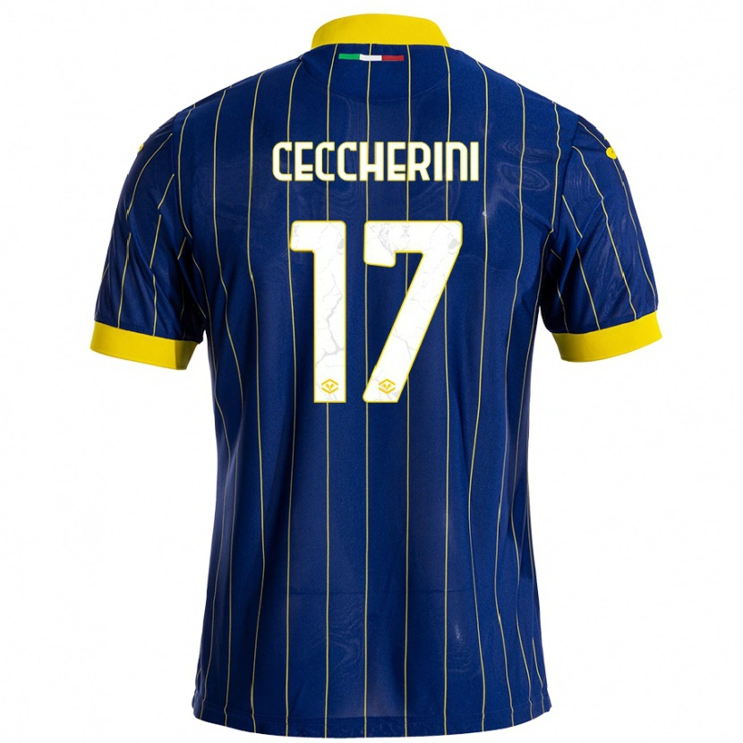 Danxen Kid Federico Ceccherini #17 Blue Yellow Home Jersey 2024/25 T-Shirt