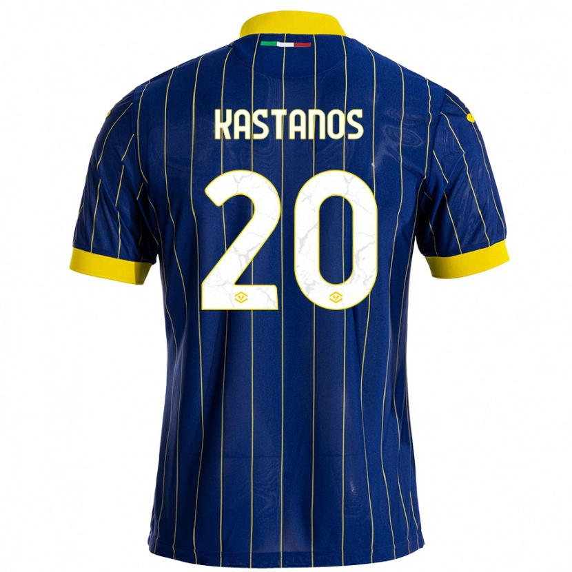 Danxen Kid Grigoris Kastanos #20 Blue Yellow Home Jersey 2024/25 T-Shirt