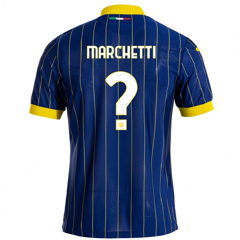 Danxen Kid Nicolò Marchetti #0 Blue Yellow Home Jersey 2024/25 T-Shirt