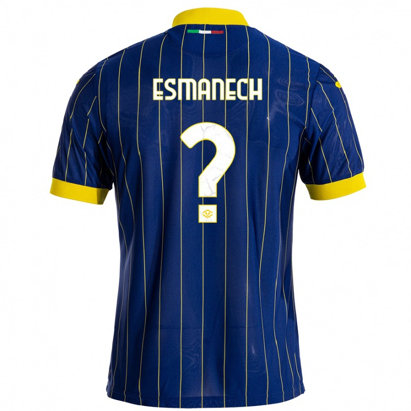 Danxen Kid Inigo Esmanech #0 Blue Yellow Home Jersey 2024/25 T-Shirt