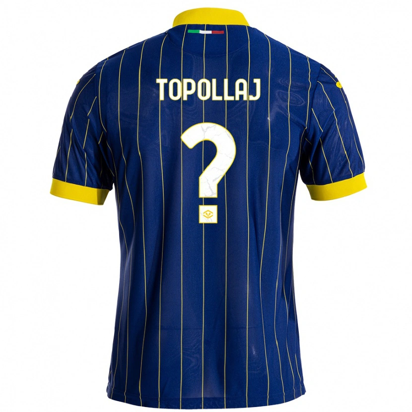 Danxen Kid Mark Topollaj #0 Blue Yellow Home Jersey 2024/25 T-Shirt