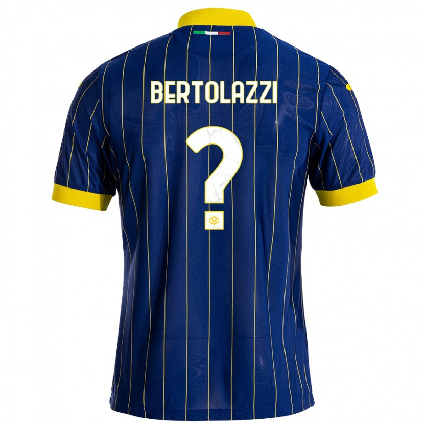 Danxen Kid Giovanni Bertolazzi #0 Blue Yellow Home Jersey 2024/25 T-Shirt