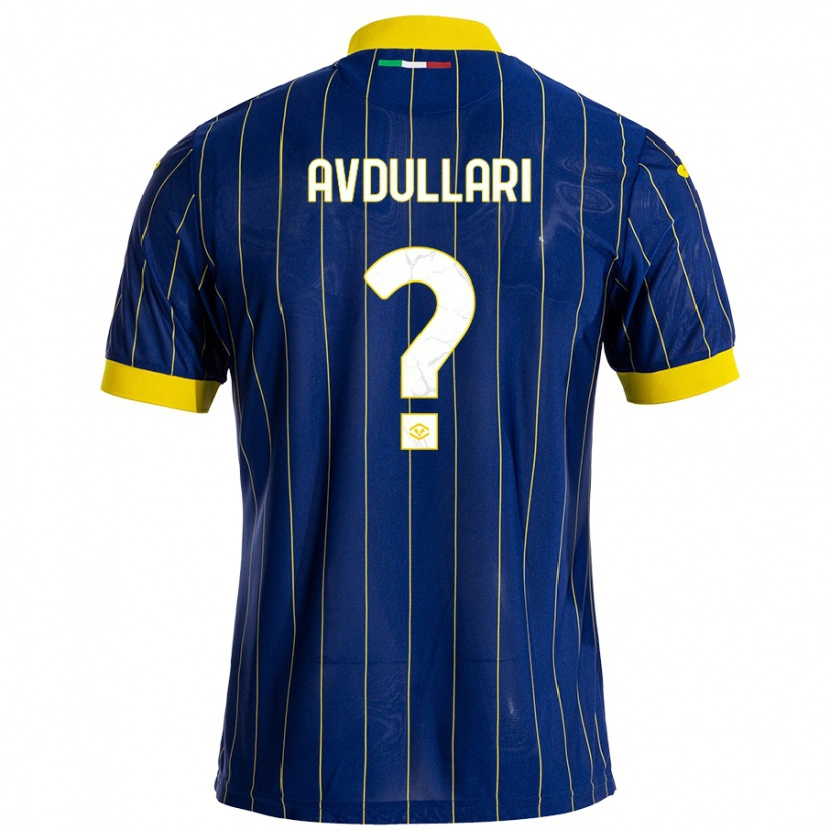 Danxen Kid Davide Avdullari #0 Blue Yellow Home Jersey 2024/25 T-Shirt